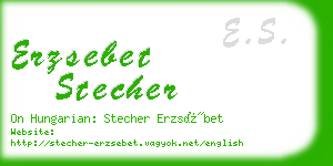 erzsebet stecher business card